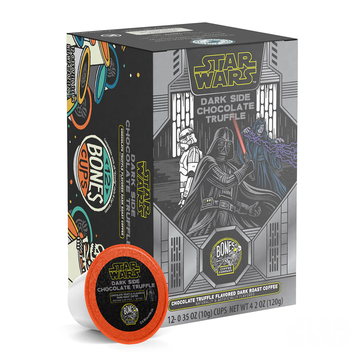 Dark Side Chocolate Truffle Bones Cups - 12 Count