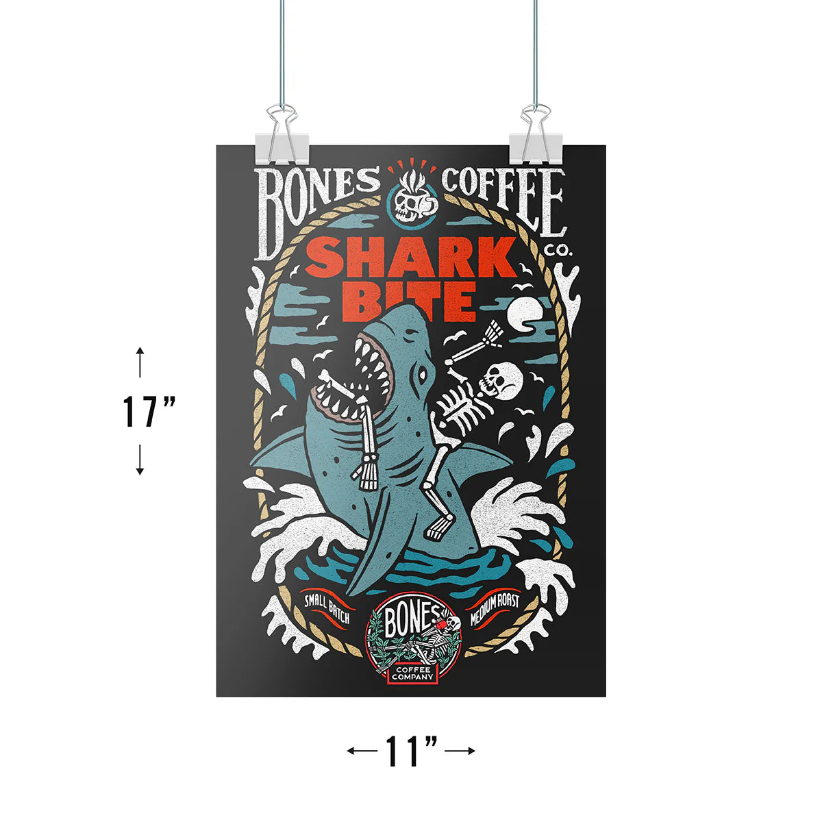 Shark Bite 11x17 Screen-Printed Poster